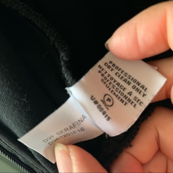 Diane Von Furstenberg DVF Serefina Little Black Dress Ruffle Hem 4 - Picture 11 of 11